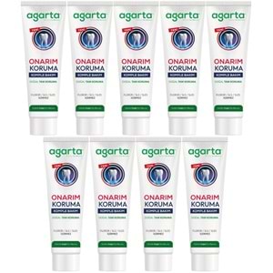 Agarta Doğal Tam koruma Diş Macunu 90 ML Onarım & Koruma (9 Lu Set)