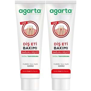 Agarta Doğal Tam koruma Diş Macunu 90 ML Diş Eti Bakımı & Plak Karşıtı (2 Li Set)