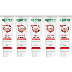 Agarta Doğal Tam koruma Diş Macunu 90 ML Diş Eti Bakımı & Plak Karşıtı (5 Li Set)