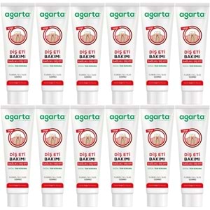 Agarta Doğal Tam koruma Diş Macunu 90 ML Diş Eti Bakımı & Plak Karşıtı (12 Li Set)