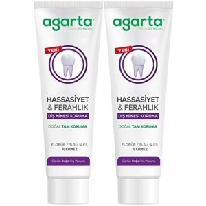 Agarta Doğal Tam koruma Diş Macunu 90 ML Hassasiyet & Ferahlık (2 Li Set)