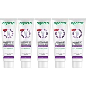 Agarta Doğal Tam koruma Diş Macunu 90 ML Hassasiyet & Ferahlık (5 Li Set)