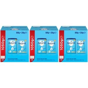 Nutrıcıa Aptamil Pronutra 1050GR (800+250GR) Devam Sütü No:4 (1 Yaş ve Üzeri) Avantaj Pk (3 Lü Set)