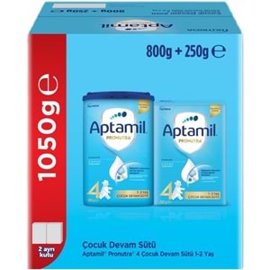 Nutrıcıa Aptamil Pronutra 1050GR (800+250GR) Devam Sütü No:4 (1 Yaş ve Üzeri) Avantaj Pk (4 Lü Set)