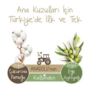 Baby Turco Bebek Bezi Doğadan Beden:1 (2-5Kg) Yeni Doğan 160 Adet Jumbo Aylık Pk