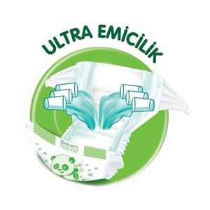 Bebem Bebek Bezi Natural 2 Beden 3-6 KG Mini 272 Adet Avantaj Fırsat Pk