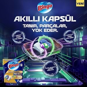 Bingo Akıllı Kapsül Pro Bulaşık Makinesi Deterjanı Tableti 240 Adet Limon Kokulu (3PK*80)