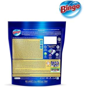 Bingo Akıllı Kapsül Pro Max Bulaşık Makinesi Deterjanı Tableti 120 Adet Limon Kokulu (2PK*60)