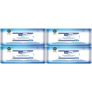 BlueWhite Yetişkin Perine Bölgesi Temizleme Mendil-Havlusu (4 lü set) 50 Yaprak Hijyenik