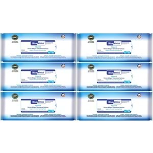 BlueWhite Yetişkin Perine Bölgesi Temizleme Mendil-Havlusu (6 lı set) 50 Yaprak Hijyenik