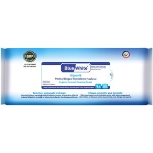 BlueWhite Yetişkin Perine Bölgesi Vücut Temizleme Mendil-Havlusu (9 Lu Set) 50 Yaprak Hijyenik
