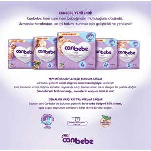 Canbebe Bebek Bezi 6 Beden 15-27 KG Extra Large 256 Adet Dev Ekonomik Fırsat Pk