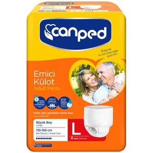 Canped Emici Külot Yetişkin Bezi Büyük-Large 128 Adet (16Pk*8)