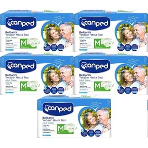 Canped Yetişkin Bezi Bel Bantlı Polietilen M - Orta - Medium 150 Adet
