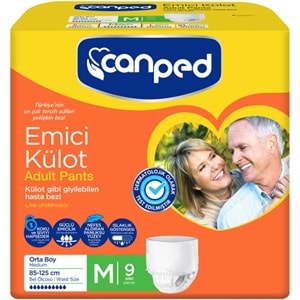 Canped Emici Külot Yetişkin Bezi M - Orta 27 Adet (3PK*9)