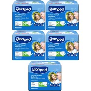 Canped Yetişkin Bezi Bel Bantlı Tekstil Yüzey M - Orta - Medium 90 Adet
