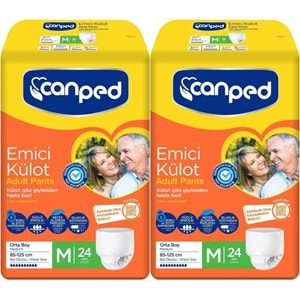 Canped Emici Külot Yetişkin Bezi M - Orta - Medium 48 Adet (2PK*24)