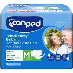 Canped Yetişkin Bezi Bel Bantlı Tekstil Yüzey M - Orta - Medium 216 Adet