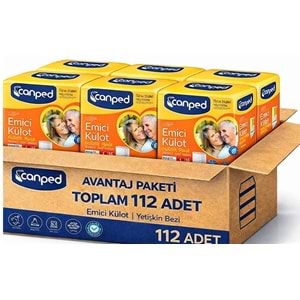 Canped Emici Külot Pants Yetişkin Bezi L - Büyük - Large Ekonomik Pk 112 Adet (8PK*14)