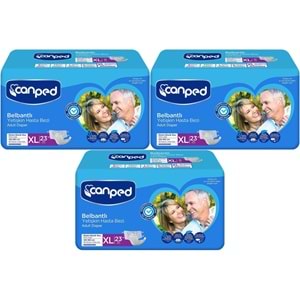 Canped Yetişkin Bezi Bel Bantlı Tekstil Yüzey XL - Ekstra Large - Extra Large 69 Adet