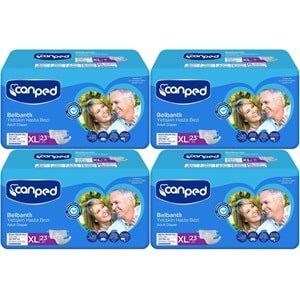 Canped Yetişkin Bezi Bel Bantlı Tekstil Yüzey XL - Ekstra Large - Extra Large 92 Adet