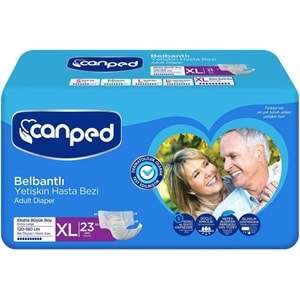 Canped Yetişkin Bezi Bel Bantlı Tekstil Yüzey XL - Ekstra Large - Extra Large 207 Adet