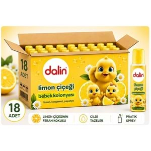 Dalin Bebek Kolonyası 150ML Limon Çiçeği (Limon-Bergomat-Papatya) (18 Li Set)
