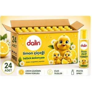 Dalin Bebek Kolonyası 150ML Limon Çiçeği (Limon-Bergomat-Papatya) (24 Lü Set)
