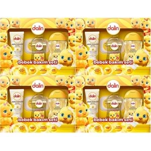 Dalin Bebek Bakım Seti 4 Parça (Kutulu) Yenidoğan Seti (Karma 4 Lü Set)