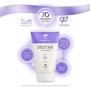 Deotak Krem Deodorant Unisex 35ML Soft (Hassas Cilt) (2 Li Set)
