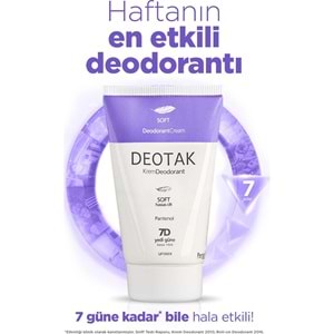 Deotak Krem Deodorant Unisex 35ML Soft (Hassas Cilt) (4 Lü Set)
