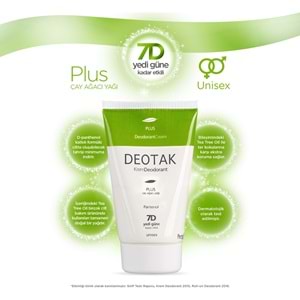Deotak Krem Deodorant Unisex 35ML Plus (Çay Ağaçı Yağı) (5 Li Set)