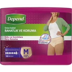 Depend Emici Külot Yetişkin Bezi Medium - Orta Kadın 120 Adet (12PK*10)