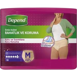 Depend Emici Külot Lohusa Pedi M - Medium - Kadın (10 Lu) + Mesane Pedi Kadın Ekstra (10 Lu) 6 Lı Set