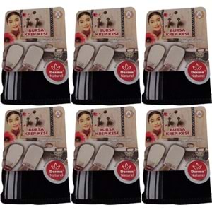 Derma Naturel Krep Kese - Siyah MS-28 (6 Lı Set)