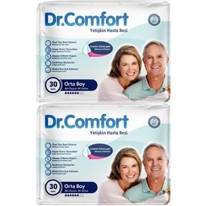 Dr.Comfort Yetişkin Bezi Bel Bantlı Tekstil Yüzeyli M - Orta - Medium 60 Adet