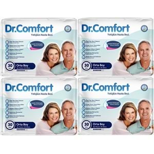 Dr.Comfort Yetişkin Bezi Bel Bantlı Tekstil Yüzeyli M - Orta - Medium 120 Adet