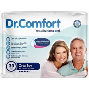 Dr.Comfort Yetişkin Bezi Bel Bantlı Tekstil Yüzeyli M - Orta - Medium 120 Adet