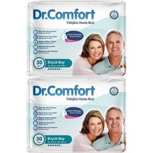 Dr.Comfort Yetişkin Bezi Bel Bantlı Tekstil Yüzeyli L - Büyük - Large 60 Adet