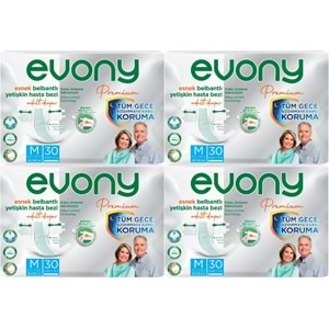Evony Premium Yetişkin Bezi Bel Bantlı Tekstil Yüzey M - Orta - Medium 120 Adet