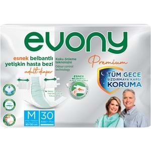 Evony Premium Yetişkin Bezi Bel Bantlı Tekstil Yüzey M - Orta - Medium 240 Adet