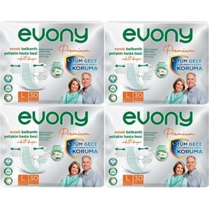 Evony Premium Yetişkin Bezi Bel Bantlı Tekstil Yüzey L - Büyük - Large 120 Adet