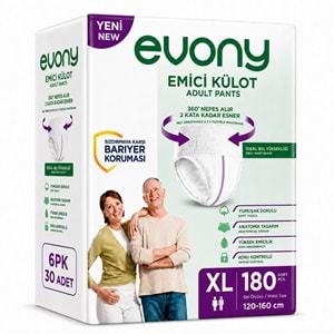 Evony Yetişkin Bezi Emici Külot XL - Ekstra Büyük - Extra Large 180 Adet