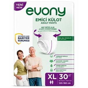 Evony Yetişkin Bezi Emici Külot XL - Ekstra Büyük - Extra Large 180 Adet