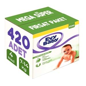 Evy Baby Bebek Bezi 4 Beden 7-14 KG Maxi 420 Adet MeGa Süper Fırsat Pk