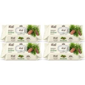 Fibril Islak Havlu Mendil 90 Yaprak Mistik Sedir Ağacı Plastik Kapaklı (4 Lü Set) 360 Yaprak