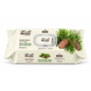 Fibril Islak Havlu Mendil 90 Yaprak Mistik Sedir Ağacı Plastik Kapaklı (9 Lu Set) 810 Yaprak