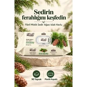 Fibril Islak Havlu Mendil 90 Yaprak Mistik Sedir Ağacı Plastik Kapaklı (48 Li Set) 4320 Yaprak