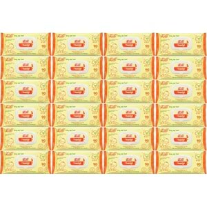 Fibril Islak Havlu Mendil 90 Yaprak Bebek Plastik Kapaklı (24 Lü Set) 2160 Yaprak