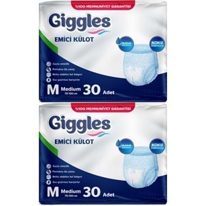 Giggles Yetişkin Bezi Emici Külot M-Orta Medium 60 Adet (2PK*30)
